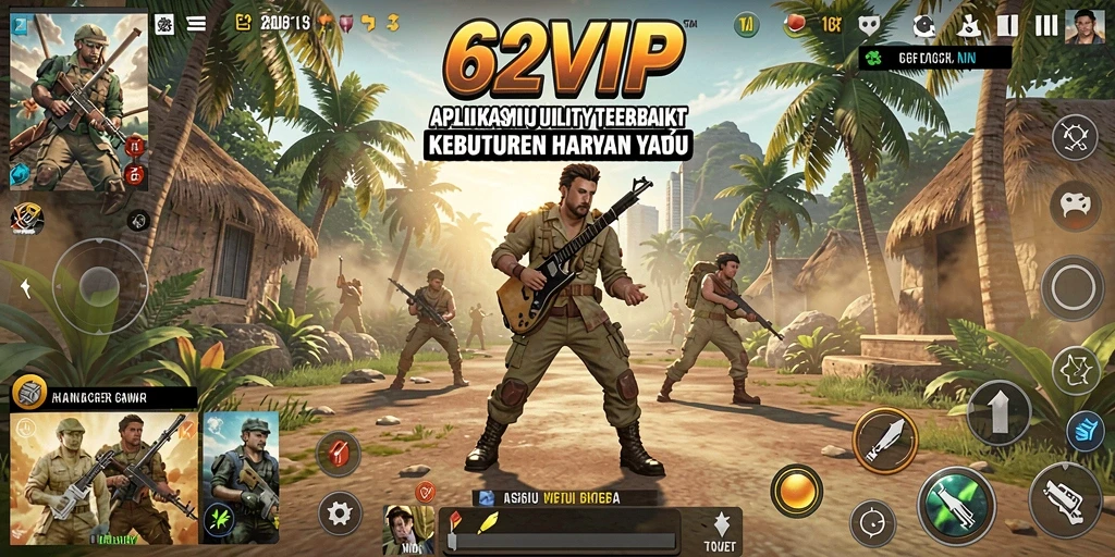 Tampilan antarmuka utama 62VIP yang sederhana dan intuitif.