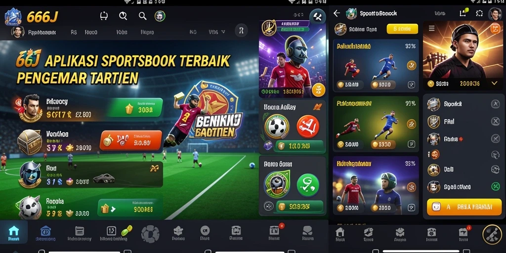 Tampilan gameplay Sportsbook 666J yang menarik dan interaktif.