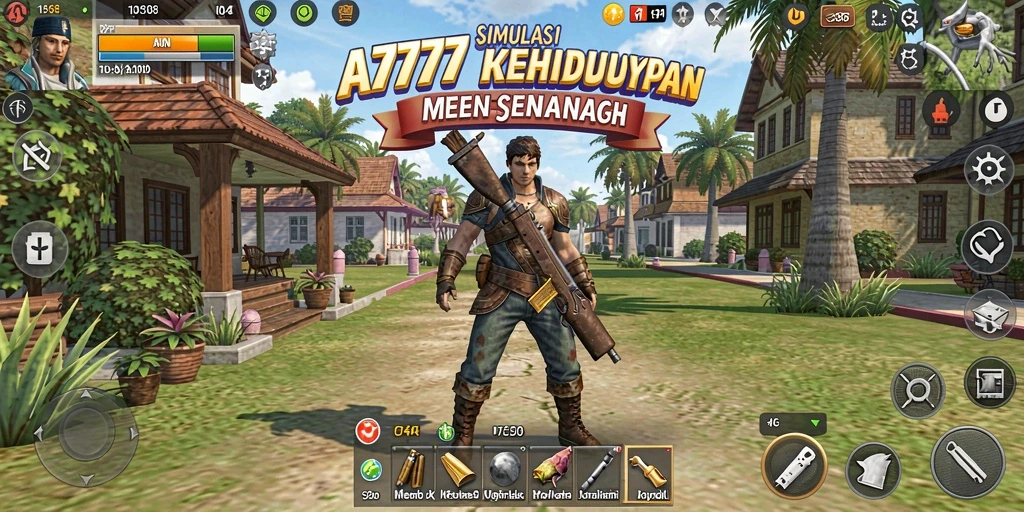 Tampilan gameplay dari A7777 yang mendebarkan dan menarik.
