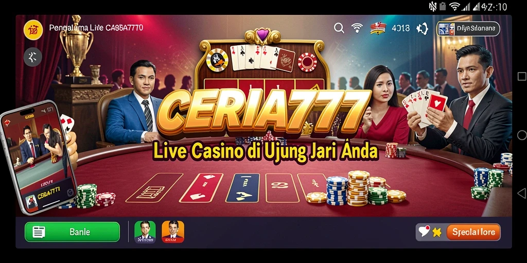 Tampilan menarik dari gameplay Live Casino di CERIA777.