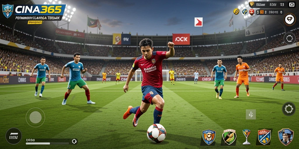 Tampilan utama CINA365 menampilkan gameplay olahraga yang seru dan kompetitif.