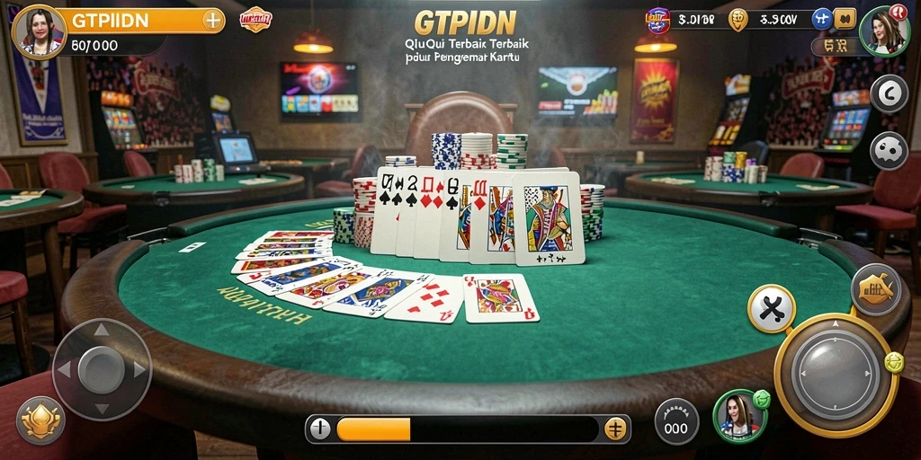 Screenshot gameplay GTPIDN menampilkan momen seru permainan QiuQiu.