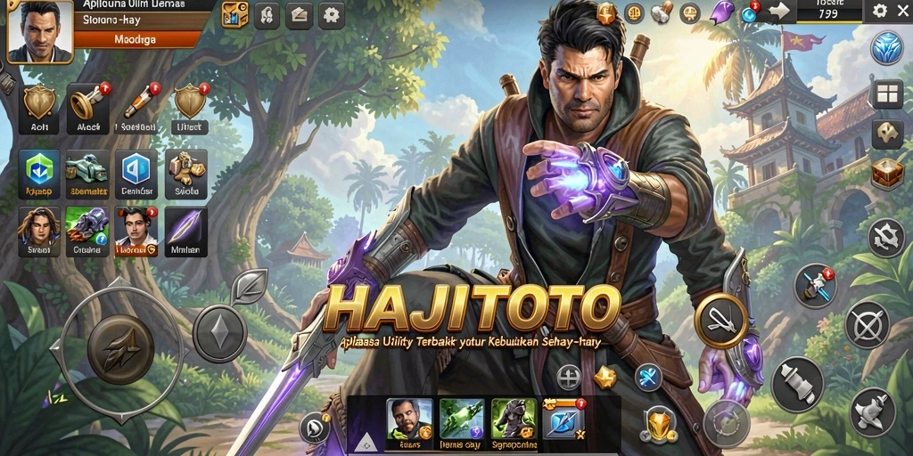 Tampilan utama aplikasi HAJITOTO yang user-friendly.