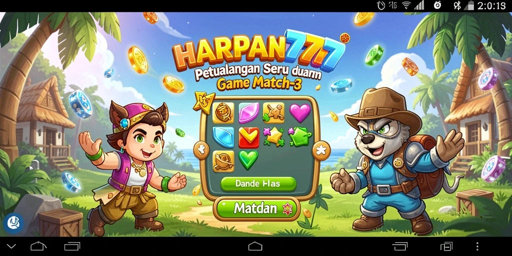 Gameplay seru dalam HARAPAN777 dengan kombinasi warna-warni.