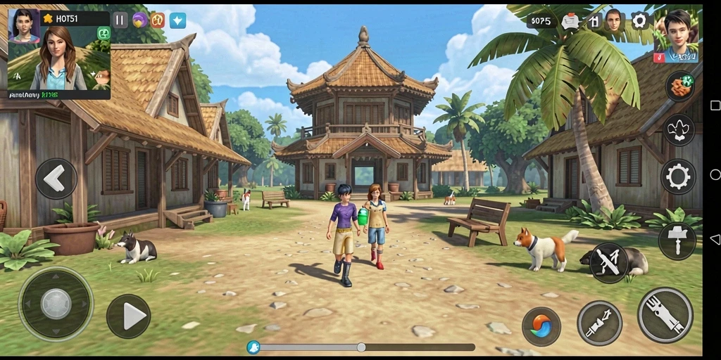Tangkapan layar menunjukkan gameplay seru dan penuh warna HOT51.