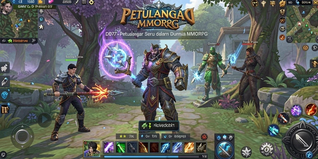 Screenshot gameplay <strong>IDR77</strong> menampilkan aksi seru dalam dunia MMORPG.