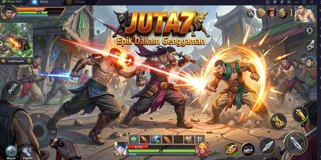 Tampilan gameplay <strong>JUTA7</strong> yang intens dan mendebarkan.