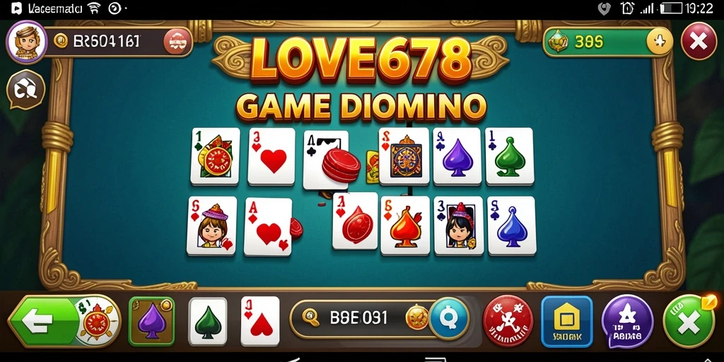 Screenshot gameplay LOVE678 menunjukkan keseruan bermain Domino yang menegangkan.