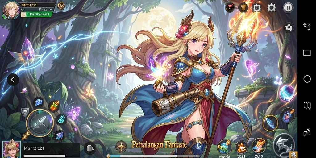 Tangkapan layar MPO1221 menampilkan aksi seru dalam gameplay Anime.