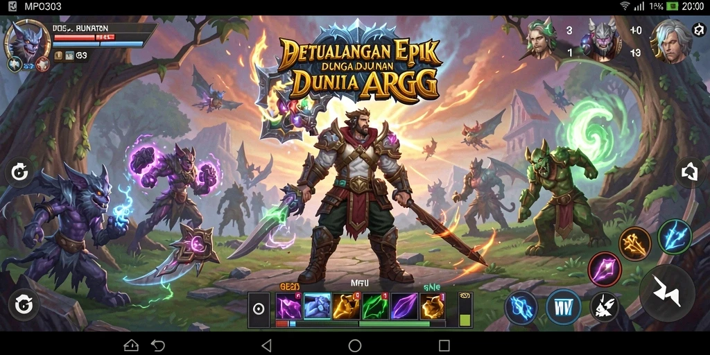 Screenshot MPO303 menampilkan aksi seru dalam pertempuran ARPG.