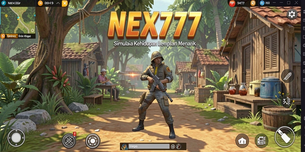 Tampilan gameplay menarik dari NEX777 dengan berbagai karakter dan interaksi.
