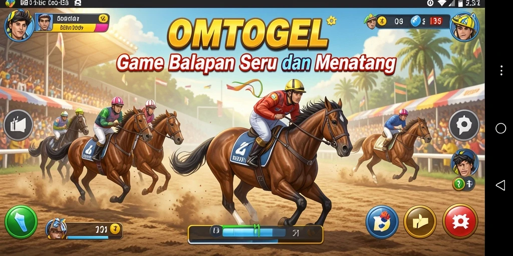 Tampilan gameplay seru dari balapan di OMTOGEL.