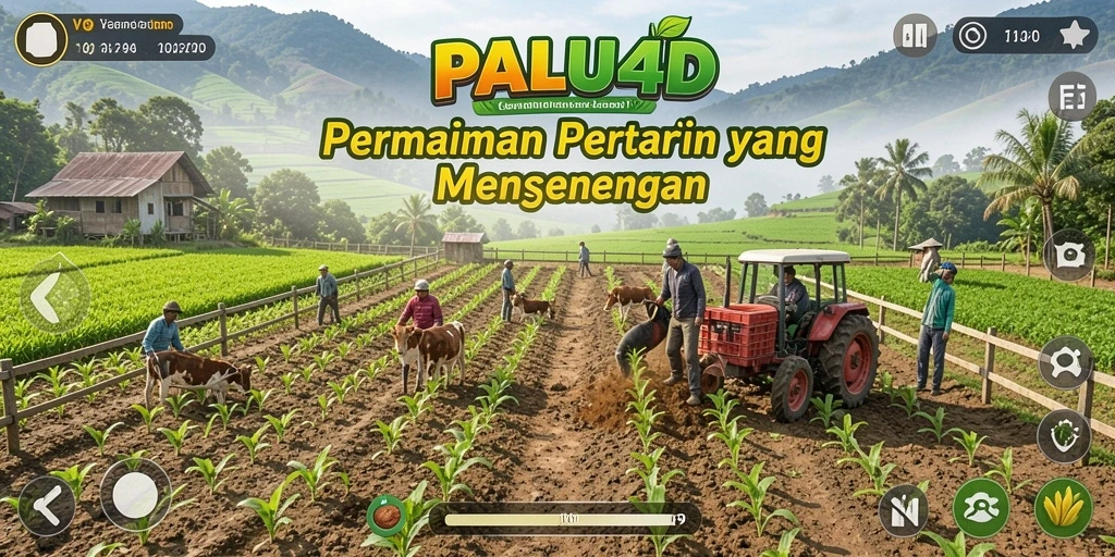 Screenshot gameplay menunjukkan pengalaman bertani di PALU4D.