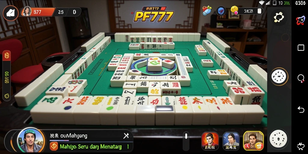 Screenshot utama PF777 menampilkan gameplay Mahjong yang seru dan menyenangkan.