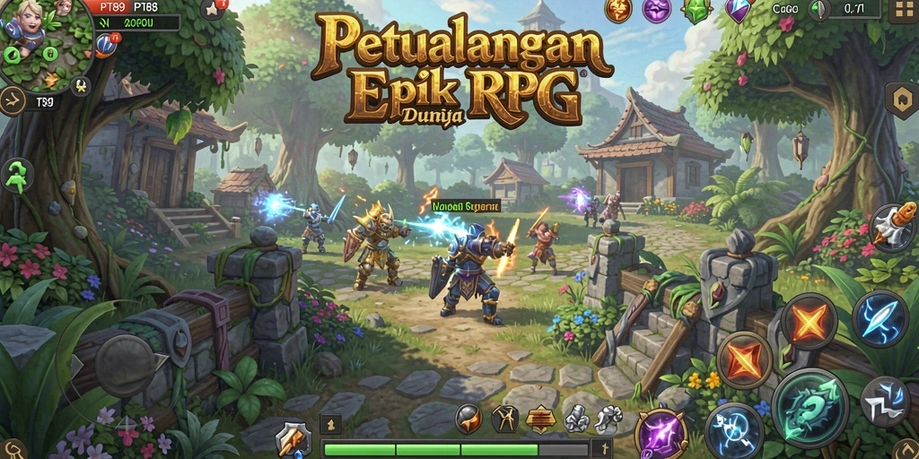Screenshot PT89 menampilkan karakter beraksi dalam pertempuran RPG yang mendebarkan.