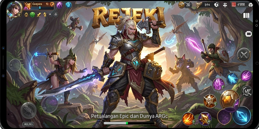 Screenshot gameplay menampilkan aksi seru dalam petualangan ARPG.