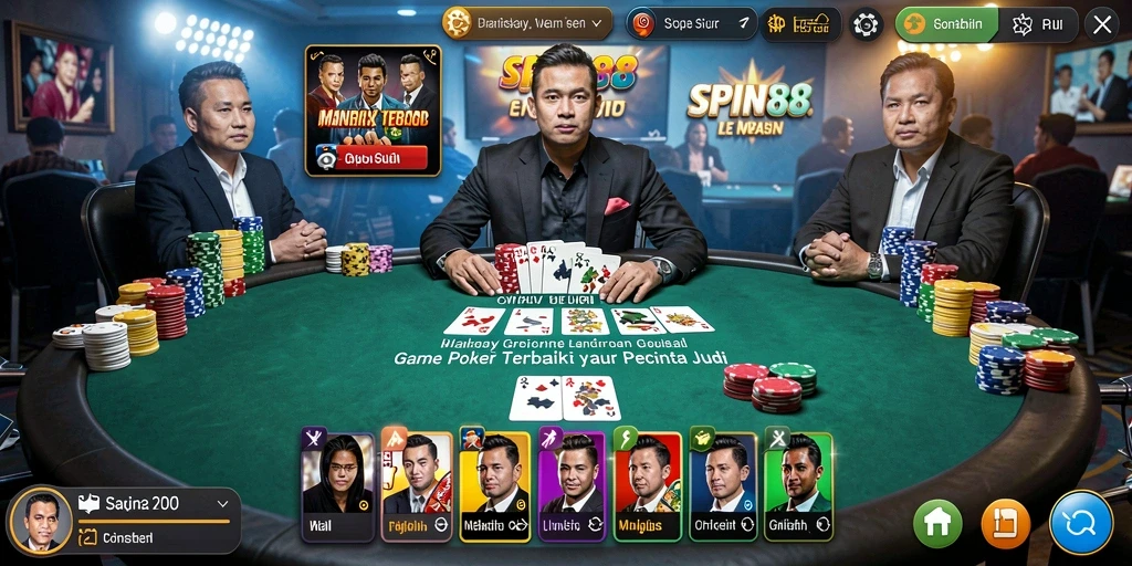 Tampilan gameplay SPIN88 yang menarik dan seru saat bermain Poker.