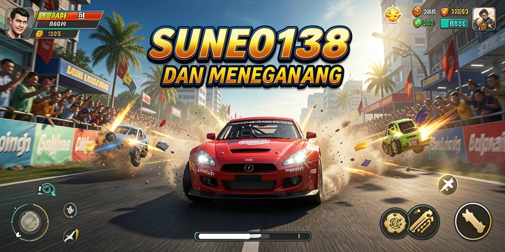 Tampilan gameplay balap yang menegangkan dan mengasyikkan di SUNEO138.
