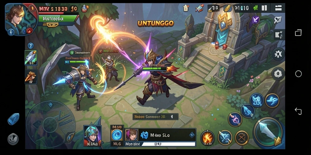 Tampilan gameplay menarik dalam UNTUNGGO dengan grafis yang memukau.